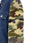 Kamuflaj Kollu Denim Ceket