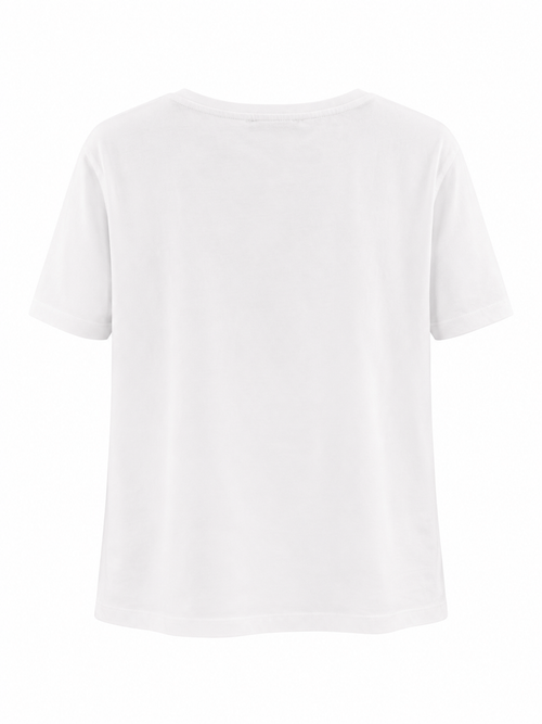 Taş İşlemeli Beyaz T-shirt